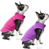MLPKOI 2 Abrigo Perro Ropa Perros, Chaqueta de Forro Polar para Perros y Gatos Elástica Ligera Jersey para Perros Suave y Cálido (Rose+Purple, Large)