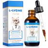 CJXHJY Gocce di L-Lisina per Gatti 60 ml - Supporto Naturale per la Salute degli Occhi e delle Vie Respiratorie | Gusto Pollo | Senza Cereali e Senza Glutine | Con Estratti di Erbe e Vitamine | Contro il