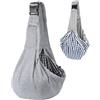 Sertay Borsa Trasporto Cane, Comodo Borsa Trasporto, Cani Borsa Animali Domestici, Marsupio Cane Taglia Piccola, Pet Sling Carrier, Adatta per Escursioni Quotidiane, Shopping, Ciclismo (Grigio)