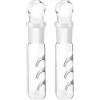Silkwish 2 trappole per planari efficienti, 3 fori, vetro trasparente Planaria Trap per serbatoio di pesce, acquario, vetro trasparente Catcher Trap (riutilizzabile)