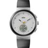 Braun Orologio Analogico al Quarzo con Display Digitale con Calendario e Contapassi Cinturino in Silicone Nero Cassa 45mm Acciaio Inox Modello BN0299PWHBKG, bianco, Cinturino
