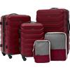 Wrangler Set di 5 valigie e accessori, Rosso, Set da 5 pz, Set di 5 valigie e accessori