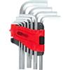 KS Tools 151.5080 Serie di chiavi maschio esagonali piegate in supporto a clip,10pz.1,5-10mm