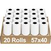 Joy & Inspiration Rotoli di Carta Termica EC 57 mm x 15 m x 12 mm, Rotoli Termici EC Cash Scontrino per Registratori di Cassa Bancomat, Lettori di Carte di Credito, Registratori di Cassa, POS, EPOS (20 Pezzi)