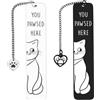 HDGSAFD Set di 2 segnalibri a tema gatto, segnalibri carini e interessanti, segnalibri in acciaio inox, segnalibri creativi e interessanti, segnalibri regalo