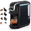 CAFELFFE Macchina da caffè a capsule monodose 4 in 1 MK-603, macchina per caffè espresso caldo/freddo da 19 bar, compatibile con cialde/fondi Nes Original/DG/ESE