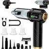 RABIGALA Aspirapolvere manuale 4 in 1, 25000 PA per auto con motore senza spazzole, senza fili, 3 marce, 220000 giri/min, aspirapolvere per auto, cucina, casa e peli di animali domestici (nero)