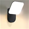 Ankey 12W LED Applique Esterno/Interno, 350° Regolabile Lampada da Parete, IP65 Impermeabile, Metallo Applique da LED per Corridoio, Giardino, Garage, 1500 Lumen, Bianco Caldo 3000K