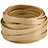 GORGECRAFT 5mx8mm Striscia di Pelle Piegata Doppia Cinturini in Pelle Oro Metallizzato Cordino in Pelle di Agnello Pieghevole Bordo in PU Filo Intrecciato Spesso 1mm per Braccialetti Portachiavi