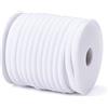Craftdady Cavo di gomma del tubo di gomma del PVC del tubo di tubo di 10m avvolto intorno per il cavo di memoria della collana del braccialetto di maglia, bianco