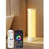 PAIRIER Lampada da tavolo LED intelligente, lampada da comodino ricaricabile da 4000 mAh con telecomando e APP, 16 milioni di colori, timer e modalità musica, lampada decorativa per camera da letto