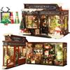 TOPBSFARNY Kit per casa delle bambole in legno 3D con movimento musicale, kit in miniatura per adulti, fai da te, artigianato in legno per casa delle bambole, kit vintage, decorazione per la casa di