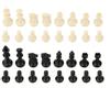 Lwuey Set di Pezzi Degli Scacchi - 32 Pezzi Portatili in in Plastica ABS,Altezza Re 2.5-4.9 cm,Set Classico per Club e Famiglia,Compatibile con Scacchiere Standard,per Adulti e Principiante