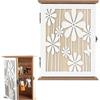 wocpvm Cassetta Portachiavi in Legno Motivo a margherita Portachiavi Da Parete con 6 Ganci per Chiavi Cassetta Portachiavi Da Parete in Legno Per ingresso, Corridoio, Camera da letto, Soggiorno