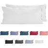 Komfortec Set di 2 federe in 100% cotone 40 x 80 cm, federa in jersey super morbido di alta qualità 150 g/m², federa per cuscino, bianca, federa kmf jersey 40x80 bianca