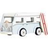 Le Toy Van - TV478 - Camper Giocattolo apribile per Bambini, 3 Anni, in Legno Certificato FSC, Include Cucina, Letto e Accessori, Stile retrò, Gioco Montessori, Dipinto con Colori a Base d'Acqua