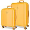 El Potro Vera Set di valigie giallo 55/70 cm rigida ABS chiusura TSA 118L 6,98 kg 4 ruote doppie bagaglio a mano, giallo, Set di valigie