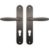 Bricard 9840T11 Set Maniglie su Piastra Schizzo Zamak colore Titanio per Porta d'ingresso senza molla di richiamo