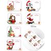 JEJA Adesivi natalizi, etichette con nome per regali di Natale, etichette autoadesive per scritte, Babbo Natale, renna, pupazzo di neve, per regali, biglietti, decorazioni 120 pezzi