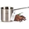 ROSMARINO Caffettiera in acciaio inox a induzione 785 ml - modello 2025 - Moderna caffettiera turca Cezve con fondo in acciaio a 3 strati (785 ml)