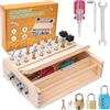 LKEVREG Giochi Bambini Montessori 3 Anni, Attrezzi Giocattolo Bambini in Legno Cacciavite Giocattolo Giochi da Viaggio con Serratura e Chiave Educativi Regalo 3 4 5 6 Anni
