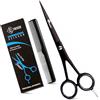 YSCARE Forbici Da Parrucchiere Forbici Affilate Premium in Acciaio Inox Da per Il Taglio Dei Capelli Ideali per Parrucchieri Barbieri uomini (Black, 6)