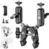 NEEWER Super Clamp + 2 Magic Arm a Doppia Testa Sfera a 360°, Filettature 1/4 3/8, Adattatore per Telefono e Action Camera per Superfici Piane/Rotonde, Compatibile con GoPro DJI Insta360 DSLR, ST82