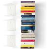 home3000 D-Segno Libreria da Parete Invisibile in Metallo - Mensole da Muro di Design, Libreria sospesa salvaspazio, mensole a scomparsa per libri - Made in Italy (3 Pezzi Bianco)