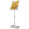 Nobo Leggio per Poster / Cartelli con Cornice a Scatto, Regolabile in Altezza, Autoportante, Portatile, con Finiture in Alluminio, in Formato A3, 300 mm x 900 mm x 300 mm - Argento