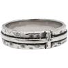 HIJONES Uomo Personalizzato Vintage Croce Anello Band in Acciaio Inox retrò Hip Hop Gioielli Argento Misura 22