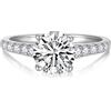 YL Anello di Fidanzamento con Moissanite VVS1 D Colore per Donna 0,8 Carato Anello con Promessa in Argento 925 Gioielli Regalo di Nozze