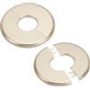 PATIKIL Flangia Divisa a Parete, 34,5mm Copriforo con Piastra Autoadesiva Rotonda in ABS Copri Tubi Termosifoni Copertura per Decorazione Rubinetto Tubo Acqua Bagno Cucina, 2 Pezzi, Oro