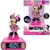Lexibook, Disney Minnie, Sveglia notturna Minnie, Suoni e melodie, Schermo LCD retroilluminato, Luminoso, Snooze, Rosa, RL800MNLXB