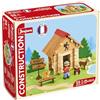 Jeujura - La capanna di montagna - 55 pezzi - Gioco di costruzione nella sua Valigia di cartone - a partire dai 5 anni - Agilità - Creatività - Manipolazione - Catalogo fornito - 8092
