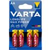 VARTA STILO AA LONGLIFE MAX POWER VARTA - BLISTER 4 BATTERIE LR6/MN1500-VAR4706101404