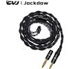 CVJ Cavo di aggiornamento per auricolari CVJ Jackdaw in rame senza ossigeno, lunghezza 1,25 m, cavo audio di aggiornamento con connettore da 3,5 mm più connettore da 4,4 mm