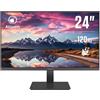 Atlantis Monitor 24 pollici, schermo 24 VA 120Hz, Full HD 1920x1080, VGA HDMI, MULTIMEDIALE, FreeSync, Uscita Audio/Cuffie, inclin, risposta 5ms, Contrasto 4000:1, Angolo 178/178, Cavo HDMI 1,5m