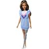 Barbie Fashionistas Bambola con Cappelli Castani e Protesi alla Gamba, con Accessori, Giocattolo per Bambini 3+ Anni, FXL54