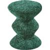 POLSPOTTEN - Sgabello imbottito Zig Zag - Verde - Espanso