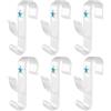 Generico Ganci per Termoarredo Bagno Appendino per Termoarredo Ganci per Scaldasalviette Bagno Appendini Design Italiano con decoro a stella (6 pezzi, Bianco trasparente)