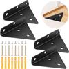 Jeboler Staffe per mensole sospese, 8 cm, nero, triangolare, supporto da parete