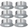 Eglo Kit 6 Faretti Incasso a led 1w Luce Calda Nickel con Trasformatore Incluso Eglo