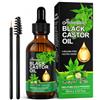 CANRNYACBZ Olio di Ricino per Capelli, 60ml Olio di Ricino Puro per Ciglia e Sopracciglia, Unghie, Pelle e Barba, Naturale, Spremuto a Freddo, Promuove Crescita Capelli, Vegan Castor Oil con Pennelli