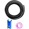 HAXIHA 20Metri Tubo Aria Compressa Nero,Attacco Rapido Tubo Aria 4mm Diametro Esterno 2.5mm Diametro Interno, Pneumatico per Aria Compressa, Adatto Per il di vari Utensili Pneumatici