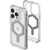 URBAN ARMOR GEAR Plyo Custodia compatibile con Apple iPhone 15 Pro [Wireless Charging/Magnetic Charging Compatibile,Anticaduta Air-Soft Angoli rialzati] Ice (trasparente) / Argento