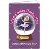 Afie 68-1348 Carta Viva Santa Caterina 25 novembre Desideri una Buona Festa ad una Bambina Ballerina Stella Danza Classica Ballerina Palla Da Neve Tutù Con Busta Bianca 12x17cm