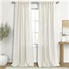 KOUFALL Tende in lino lunghe 300 cm per sfondo, eleganti tende di lusso trasparenti per soggiorno, set di 2 pannelli, extra larghe, 152 x 300 cm, colore: avorio, crema, beige, bianco sporco