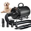 Trigrand Soffiatore per Cani 3000W Blower Molto Silenzioso velocità Regolabile, Ventilatore per la Cura del Cane con 4 Diversi ugelli e Tubo Elastico