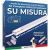 Barra LED Profilo Alluminio Piatto Bianco SU MISURA al centimetro da 20 a 400cm