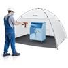 VEVOR Tenda per Cabina di Verniciatura a Spruzzo Portatile Area Lavoro 293x230x188 cm, Tenda per Verniciatura a Spruzzo Cabina Pieghevole Pavimento Integrato Porta Avvolgibile per Armadi Sedie Tavoli
